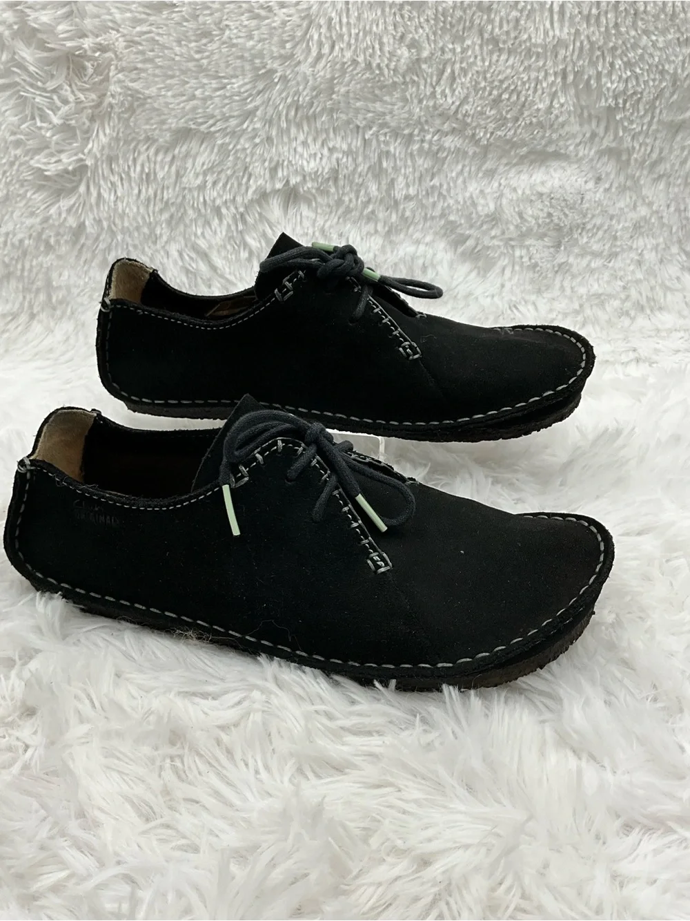 Clarks Originals Desert Trek Size 9.5 M Black Suede Leather Crepe Sole